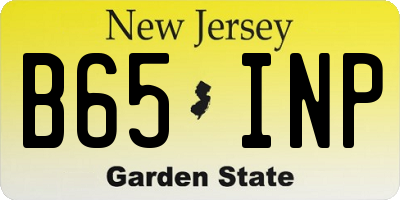 NJ license plate B65INP