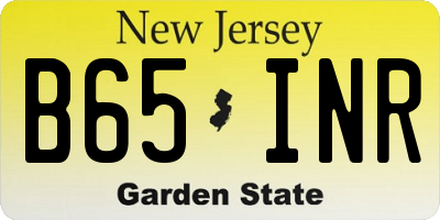 NJ license plate B65INR