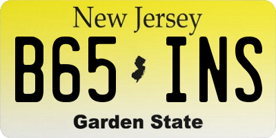 NJ license plate B65INS
