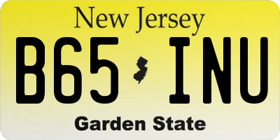 NJ license plate B65INU