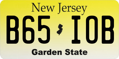 NJ license plate B65IOB