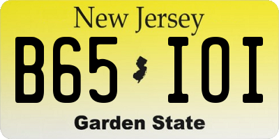 NJ license plate B65IOI