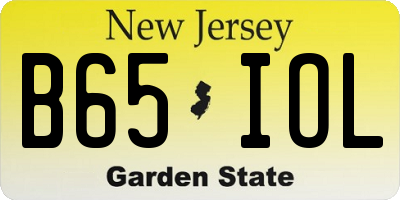 NJ license plate B65IOL