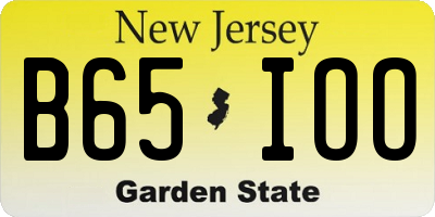NJ license plate B65IOO
