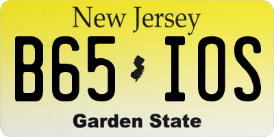 NJ license plate B65IOS