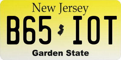 NJ license plate B65IOT