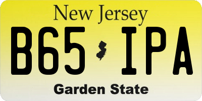 NJ license plate B65IPA