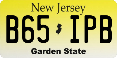 NJ license plate B65IPB