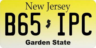NJ license plate B65IPC