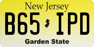 NJ license plate B65IPD
