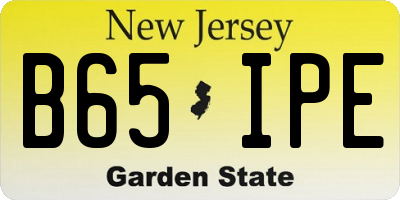 NJ license plate B65IPE