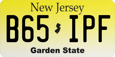 NJ license plate B65IPF