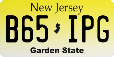 NJ license plate B65IPG