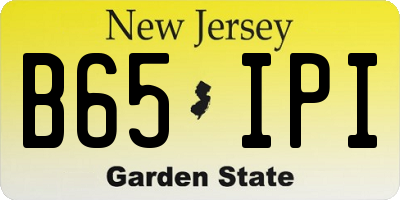 NJ license plate B65IPI