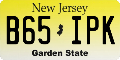 NJ license plate B65IPK