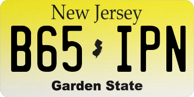 NJ license plate B65IPN