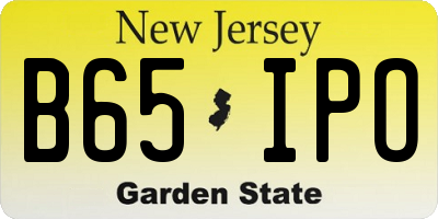 NJ license plate B65IPO