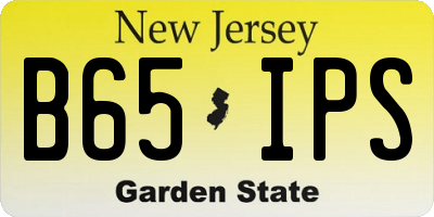 NJ license plate B65IPS