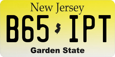 NJ license plate B65IPT