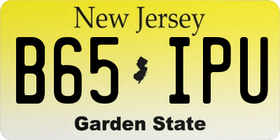 NJ license plate B65IPU