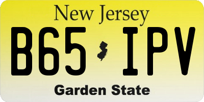 NJ license plate B65IPV
