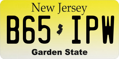 NJ license plate B65IPW