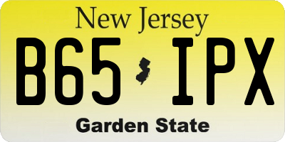 NJ license plate B65IPX