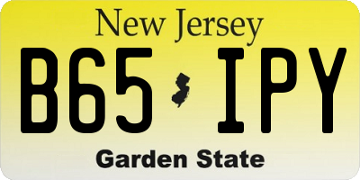NJ license plate B65IPY