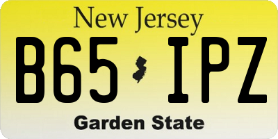 NJ license plate B65IPZ