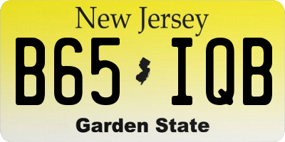 NJ license plate B65IQB
