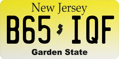 NJ license plate B65IQF