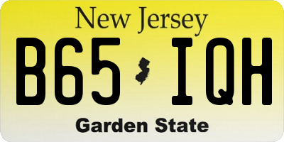 NJ license plate B65IQH