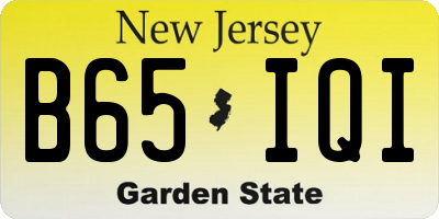NJ license plate B65IQI