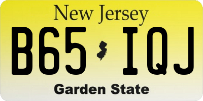 NJ license plate B65IQJ