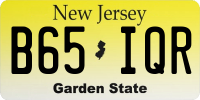 NJ license plate B65IQR