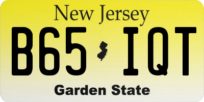NJ license plate B65IQT