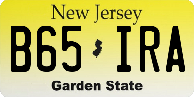 NJ license plate B65IRA