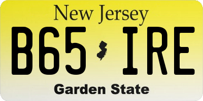 NJ license plate B65IRE