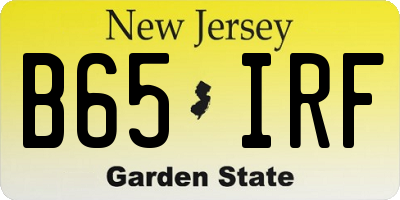 NJ license plate B65IRF