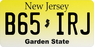 NJ license plate B65IRJ