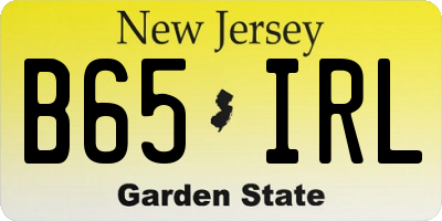 NJ license plate B65IRL