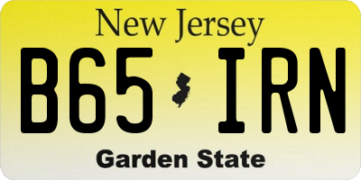 NJ license plate B65IRN
