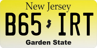NJ license plate B65IRT