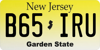 NJ license plate B65IRU