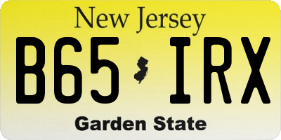NJ license plate B65IRX