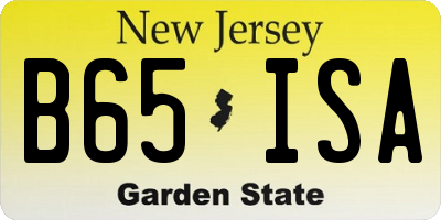 NJ license plate B65ISA