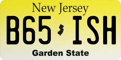 NJ license plate B65ISH