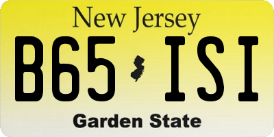 NJ license plate B65ISI