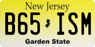 NJ license plate B65ISM