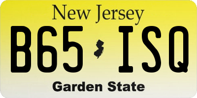 NJ license plate B65ISQ